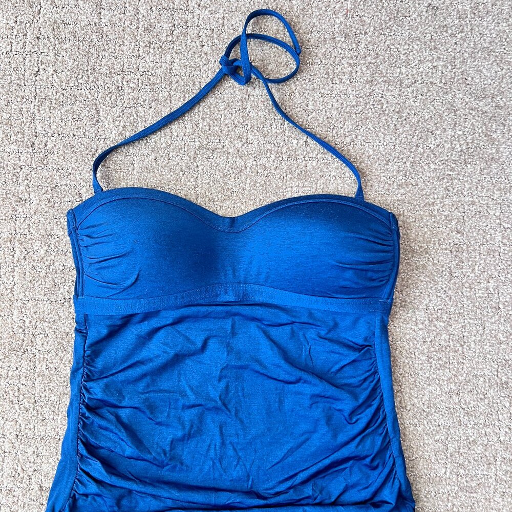 ATHLETA Blue Halter Tankini Top